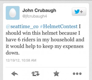 Seat Time Helmet Contest Winner