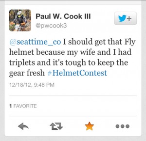 Seat Time Helmet Contest Runner Up 1