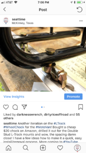 last instagram screesnhot of double stud l-track fitting with wheel chock