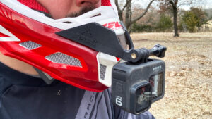 GoPro Hero 9 on a chin mounted mount