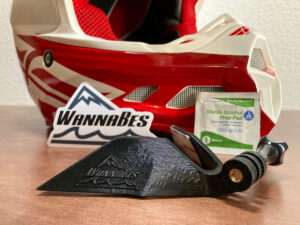 Chin mount in front of a full face helmet