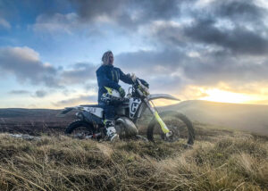 Vanessa Ruck on her dirt bike.