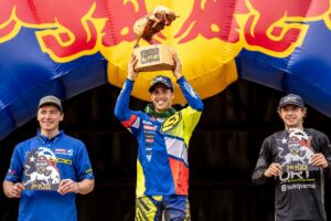 Racers on the 2021 Red Bull Override Podium