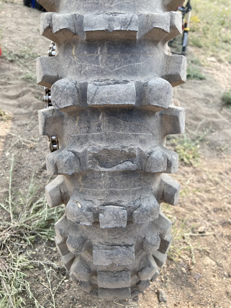 A well sued IRC JX8 Geokkta gummy rear tire