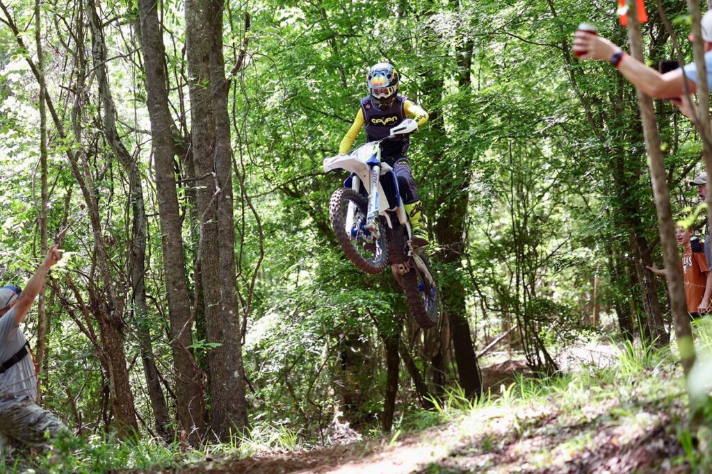 Overall B Racer, Liam Capodice, enjoying the Farm14 terrain.