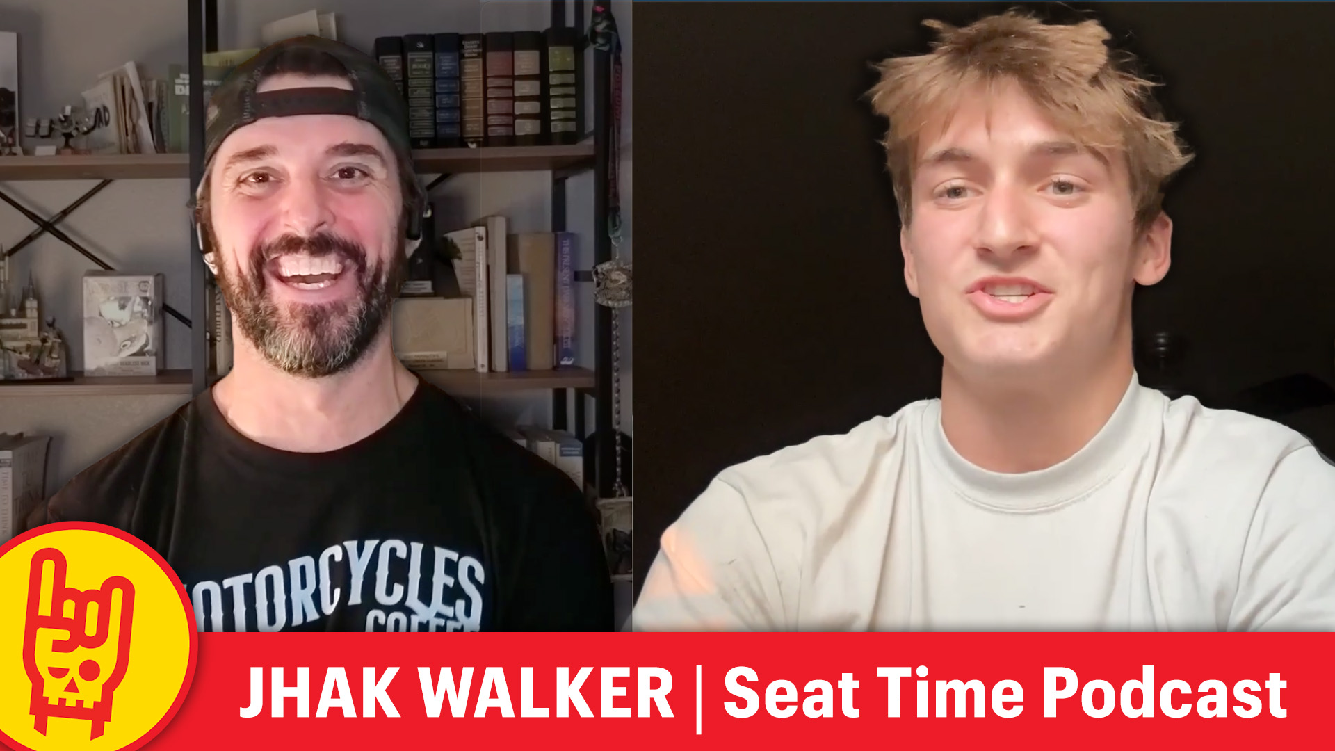 Brian Pierce and Jhak Walker smiling as host and guest of the September Seat Time Podcast
